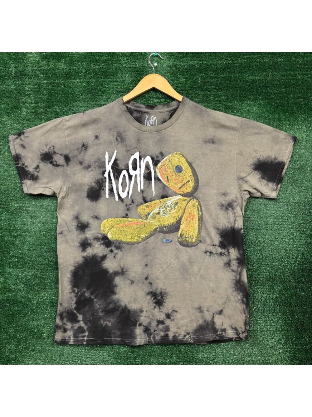 Korn Issues Voodoo Doll Album NU Metal Band Tie-Dye Oversized T-Shirt Size S/M